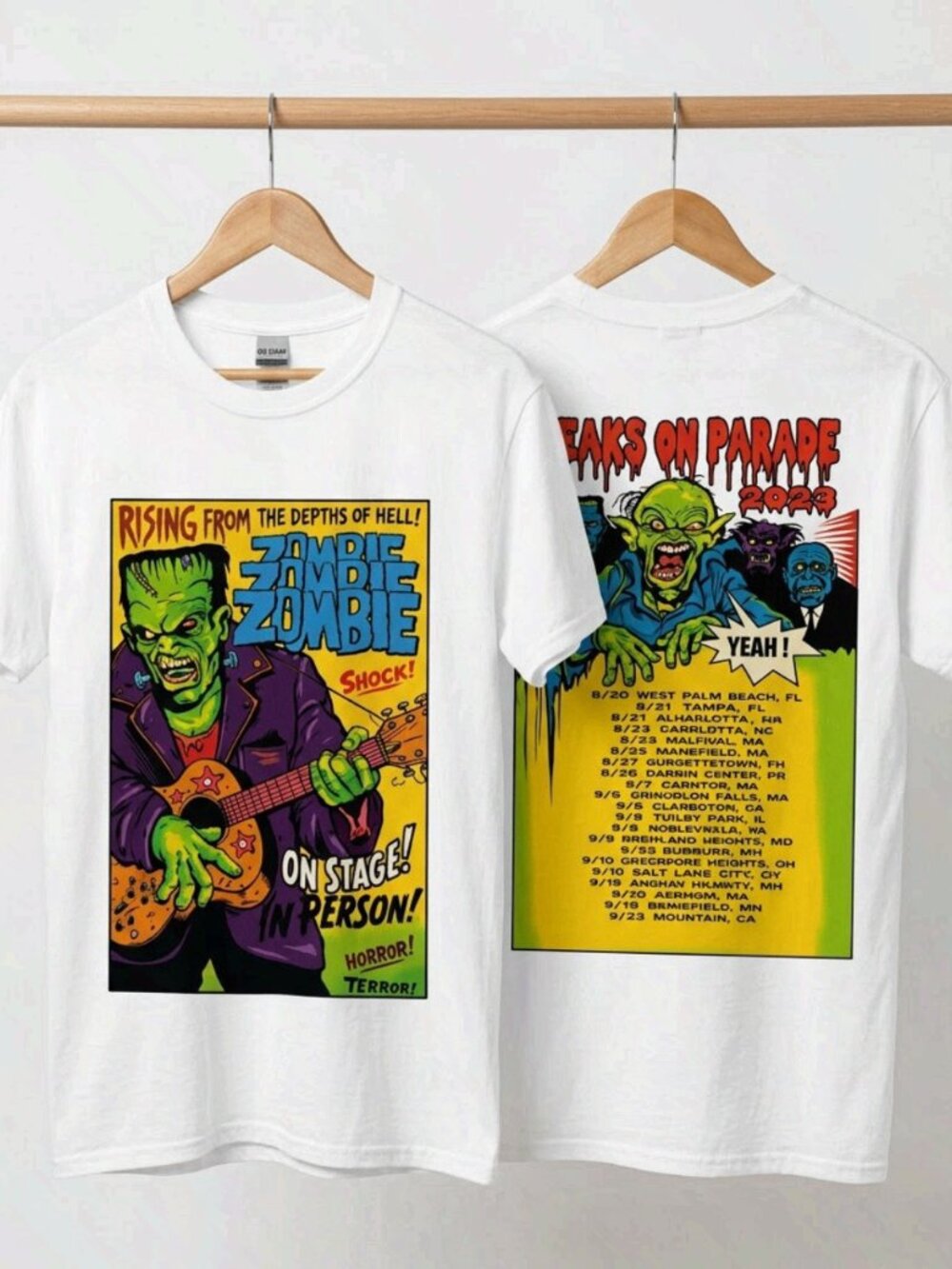 Rob Zombie 2026 North American Tour Freaks On Parade Merch reprint T-Shirt
